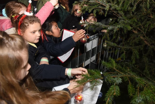 Children were pictured hanging baubles on the Christmas tree next to the Art Gallery at the Hartlepool Christmas Lights switch on five years ago. Were you there?