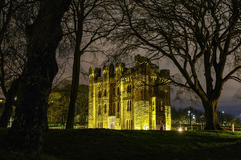 One of Sunderland's oldest landmarks, Hylton Castle looked impressive as tributes were paid to those who have lost their lives.