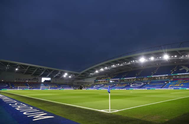 Amex Stadium, the home of Brighton and Hove Albion Football Club. (Photo by Clive Rose/Getty Images)