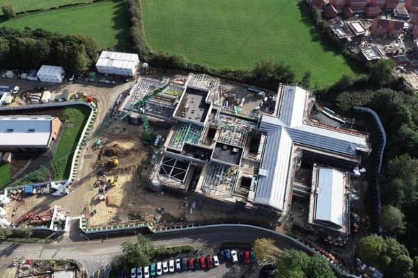 The under-construction Chesterfield Royal Hospital 54-bed mental health unit. Image from Derbyshire Healthcare NHS Foundation Trust.