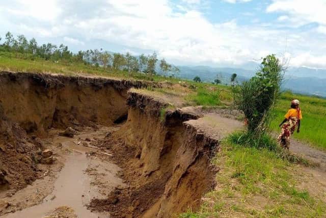 Erosion in Bujumbura causes land to get washed away