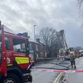 Emergency services were called to the fire at a derelict property on Chatsworth Road in Chesterfield shortly after 12.30pm on Tuesday, January 23.