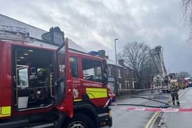 Emergency services were called to the fire at a derelict property on Chatsworth Road in Chesterfield shortly after 12.30pm on Tuesday, January 23.