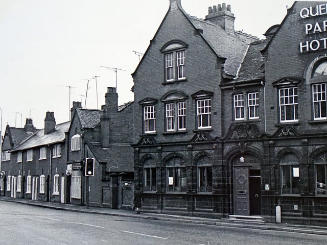 Queen's Park Hotel in Chesterfield pictured in 1981. The hotel was demolished and replaced by a retail park in 1999/2000.