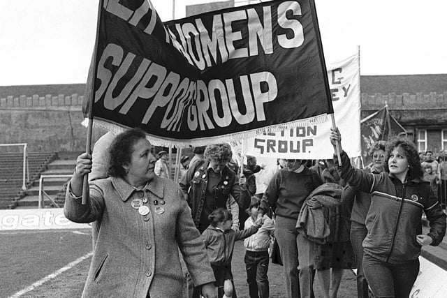 Miners Strike March 9th 1985
International Womens Day Rally at Chesterfield F.C. Ground
