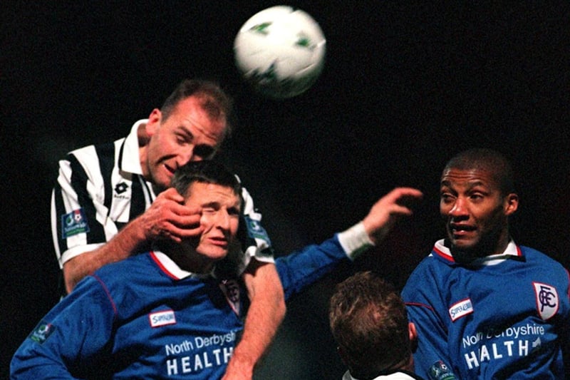 Roger Willis (right) enjoyed a five-year spell with Chesterfield and was part of the 2000/01 promotion winning side. He was released by Spireites in 2002 and returned to Peterborough for a brief spell.