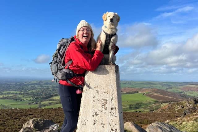 Jen Lowthrop and Cookie reach the Peak District National Park