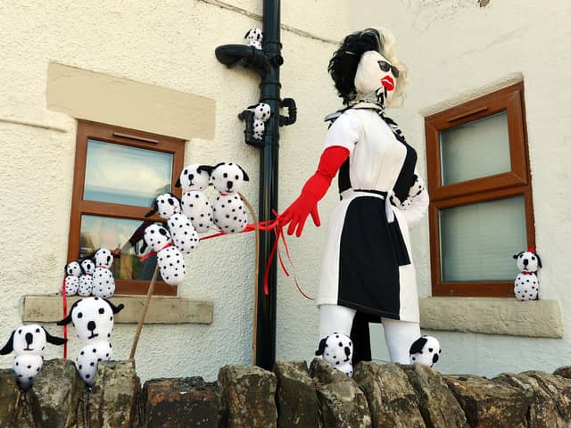 Cruella de Vil and the dalmatians catch the eye in Barlow.