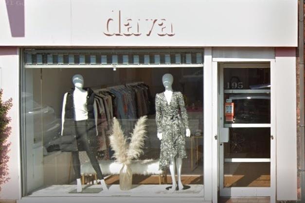 Dava on Chatsworth Road, Chesterfield, is a  women's fashion boutique offering dresses, jumpers, jackets, playsuits, shoes and bags among its collection.