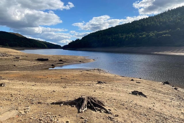 Even with some rain in recent weeks, Ladybower’s water levels remains markedly low.