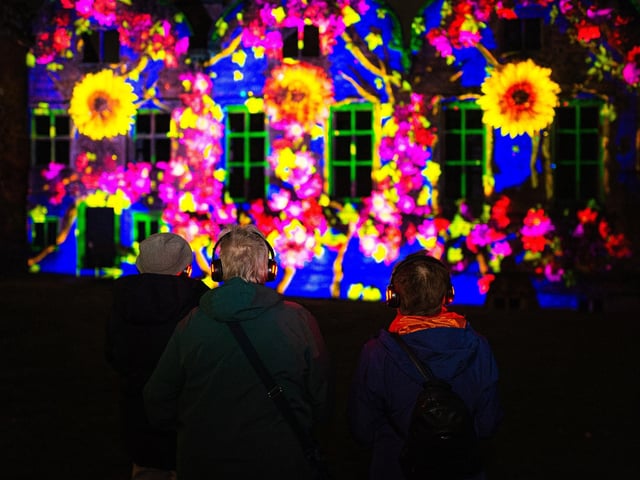 Young people from Bolsover worked with professional artists to shape three light projections for the castle (photo: Lamar Francois)