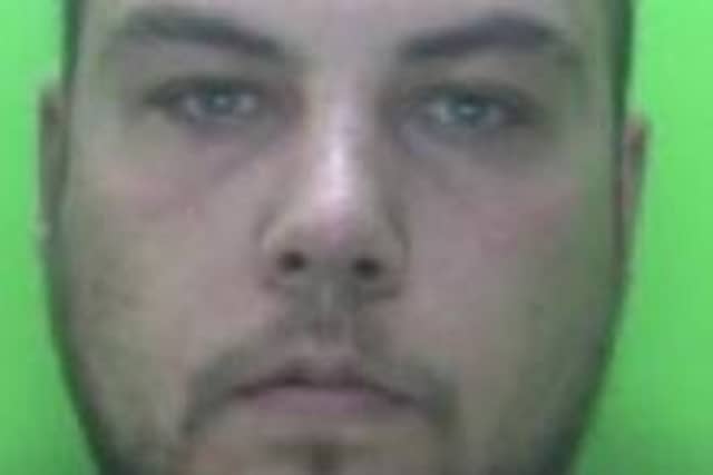 Charles Knott, 44, previously of Alwyn Road, Nottingham, admitted assault occasioning actual bodily harm, affray, possession of an offensive weapon and dangerous driving.
He was jailed for a total of three years and one month.He was also banned from driving for 22 months and will be subject to a mandatory retest before he can drive again.