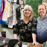 Carole Foster, 63, and husband Tony, 60, of Barkworthy Dog Emporium, Chesterfield