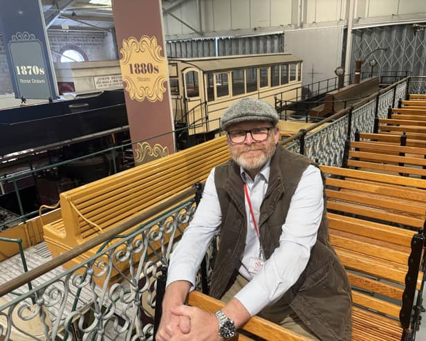 Jason Hardy, the tramway operations and facilites manager at the National Tramway Museum, takes a moment to enjoy the attraction's Great Exhibition Hall.