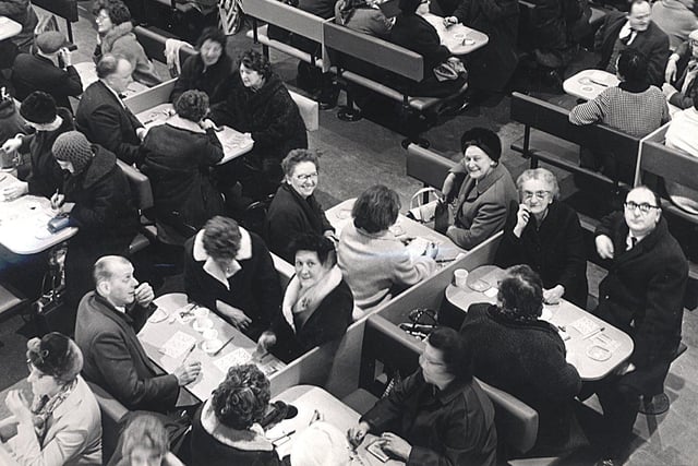 Eyes down! The opening session of the Top Rank Bingo club, Chesterfield, December 1968
