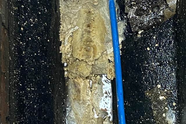 Blocked Chesterfield sewer caused by wet wipes