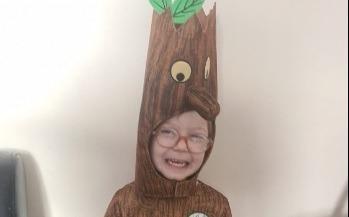 Frayer Howard posted: "Amber as Stick Man, age 4."