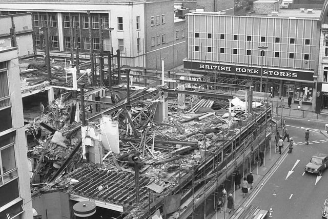 Once one of Sunderland's major departmental stores, Blackett's in High Street West was demolished in June 1978.
