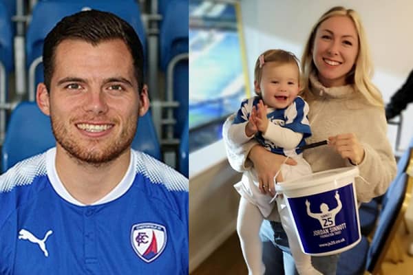 Former Spireite Jordan and his fiancee Kelly Bossons with their daughter Maisie.