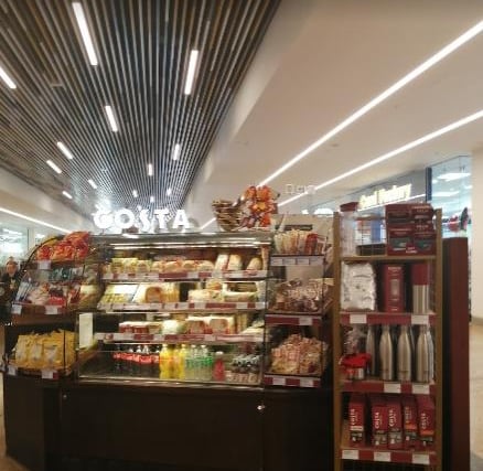 Indulge in all the spectacular hot drinks, iced coolers, sweet snacks and sandwiches available at Costa.