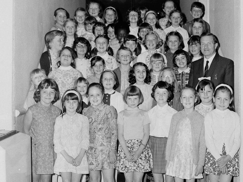 King Edward School pupils at that year's Music and Drama Festival