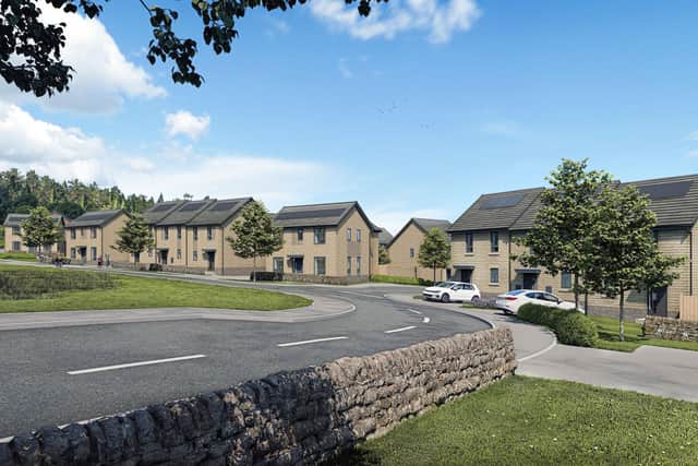 A computer design image from the developer showing how the new homes on Chesterfield Road could look.