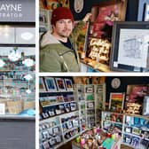 Chesterfield-based artist Matt Cockayne has just opened an art shop at the Green in Hasland.