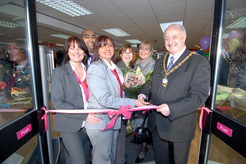 The official opening of Mummy's and Daddy's in 2008. In the picture are Julie Bent, Sajjad Ahmed, Sadia Ahmed, Lynda Reynolds, deputy mayor Brenda Donaldson and depity mayor Alex Donaldson.