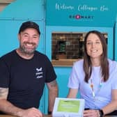 Adam Bamford, co-founder of Colleague Box, is pictured with Grace Harrison of YMCA Derbyshire