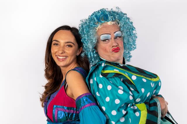 Annalise Liard-Bailey and James Holmes star in Aladdin at Buxton Opera House (photo: David John King).