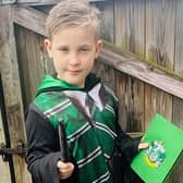 Crystal Millward writes: "Jensen, 7 today,  dressed up as his favourite Harry Potter character Dracoy Malfoy."