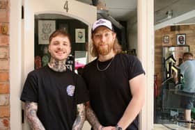 Jordan Tansley and Harry Gough of the Barber Collective, Chesterfield