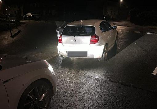 Police say the owner had only just bought this car but the insurance company was closed so "she thought she would leave it until the morning". 
Officers tweeted: "There was only one possible outcome."
