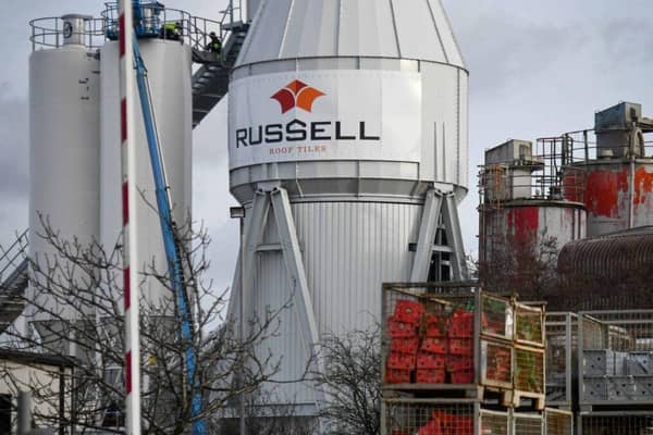 New concrete silo at Russell Roof Tiles in Burton