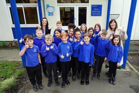 Dronfield Stonelow Junior School has been named ‘good’ following a short monitoring Ofsted visit – but inspectors said ‘the evidence gathered suggests that the grade might be outstanding if a full graded inspection was carried out’. Pictured are Co-heads Catherine Byard and Jennifer Nabipour celebrating with pupils.