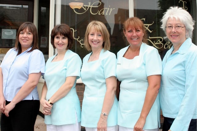 Staff of Chatsworth Hair and Beauty, Chatsworth Road, Chesterfield in 2007.