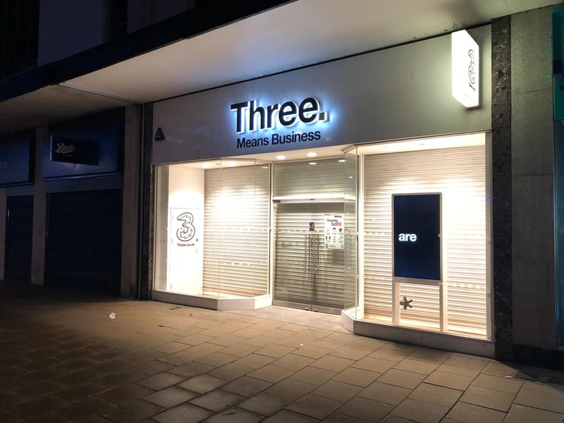 The Three branch in Commerical Road, photographed at 10.20pm on March 25. Picture: Richard Lemmer.