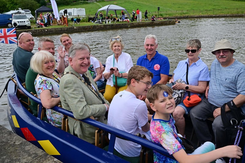 All aboard! Another boat trip gets under way at Chesterfield Canal Festival
