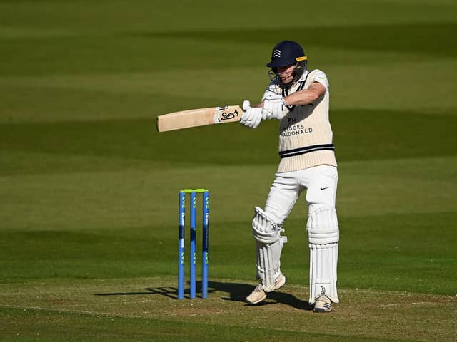 Robbie White rescued Middlesex after a brilliant start by Derbyshire. (Photo by Alex Davidson/Getty Images)