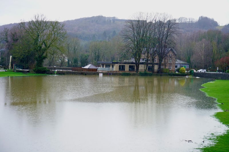 A large amount of water has accumulated at the cricket club.