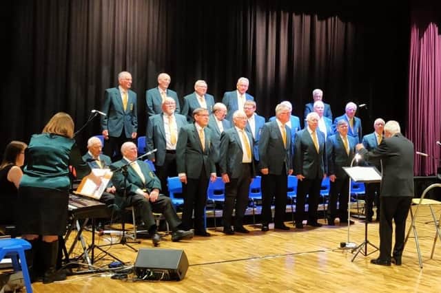 Alfreton Male Voice Choir singing at the charity concert in October.