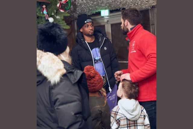 Kelvin was seen greeting Manchester United player Amad Diallo. (CREDIT: TOM PITFIELD)