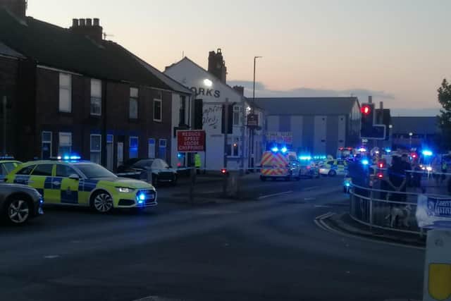 Emergency services dealt with a serious collision on Sheffield Road at Whittington Moor, in Chesterfield, near to The Technique Stadium. (Photo: Derbyshire Times)