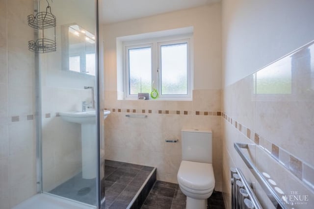As well as the en suite bathroom to the master bedroom, the Selston property features this family shower room.