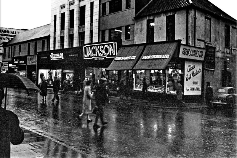 Burton's, Jackson's, and Farm Stores in Sunderland in 1965. Photo: Bill Hawkins.