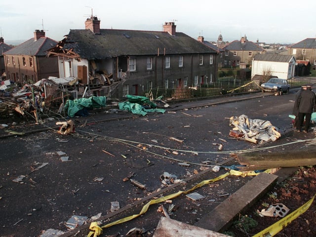 (FILES) In this file photo taken on December 22, 1988, the scene of devastation caused by the explosion of a 747 Pan Am Jumbo jet over Lockerbie, that crashed 21 December on the route to New-York, with 259 passengers on board. All 243 passengers and 16 crew members were killed as well as 11 Lockerbie residents. - A posthumous legal challenge to overturn the conviction of the Lockerbie bomber Abdelbaset Mohmet Al-Megrahi is due to begin in Scotland on November 24, 2020. Megrahi was the only person convicted of bombing Pan Am Flight 103, which was blown up as it travelled from London to New York over the Scottish town of Lockerbie on December 21, 1988. A total of 270 people from 21 countries were killed -- 243 passengers, 16 crew, and 11 people on the ground -- in what remains Britain's biggest terrorist attack. (Photo by ROY LETKEY / AFP) (Photo by ROY LETKEY/AFP via Getty Images)
