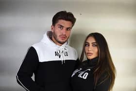 Charles Drury and Lauren Goodger modelling the new clothing line