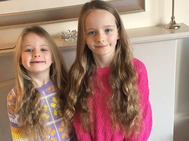 Holly, left, and Rosie Goodwin before their haircut for Matt's Mission. (Photo: Steph Goodwin)