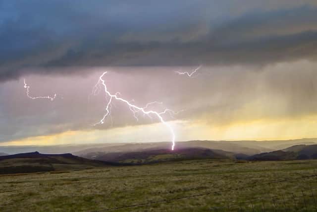 Richard Bowring spotted the lightning over Hathersage
