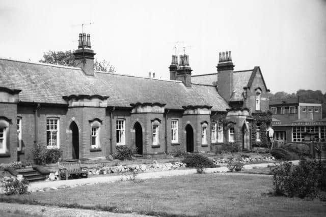 The almshouses were the Eventide Homes on Infirmary Road, Chesterfield. Pictured in 1971